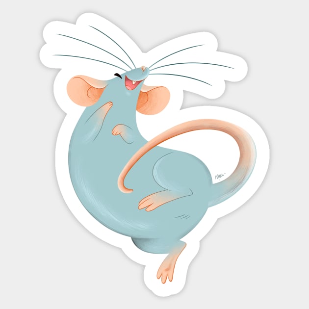 Bouncy Rat Sticker by mariamar